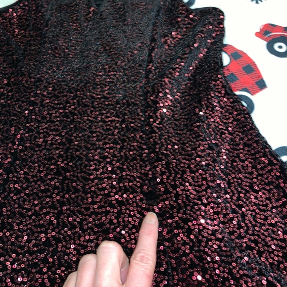 Beautiful Zunie, red sparkles Girl’s fancy/ Holiday party dress. Sz 14 - Picture 9 of 10